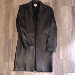 Barbara Hirsch 100% genuine leather coat. Size 6.